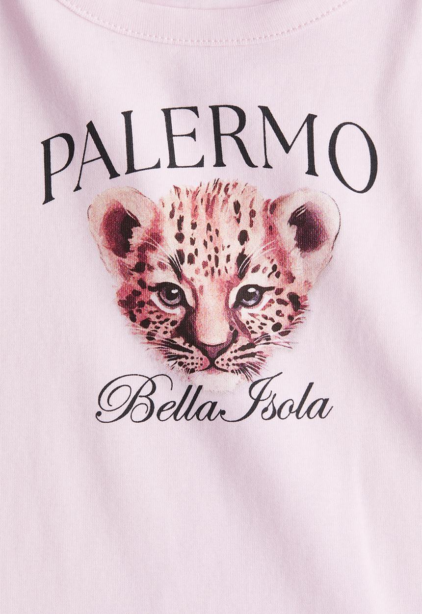 H&M - Printed cotton vest top - pink leopard