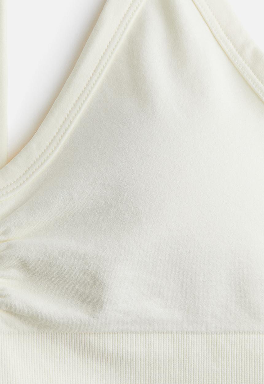 H&M - Seamless medium support sports bra with drymove™ - white