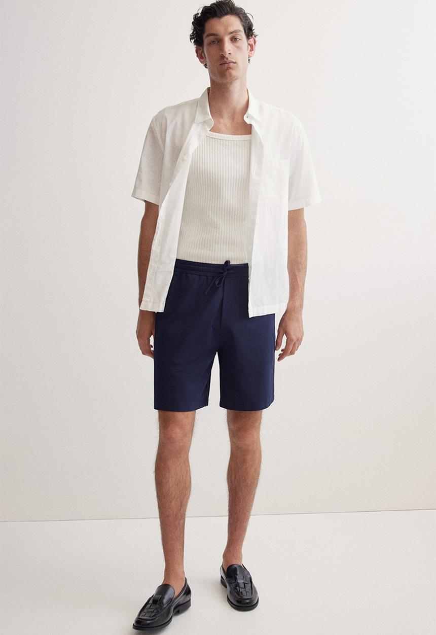 H&M - Relaxed fit shorts - navy blue