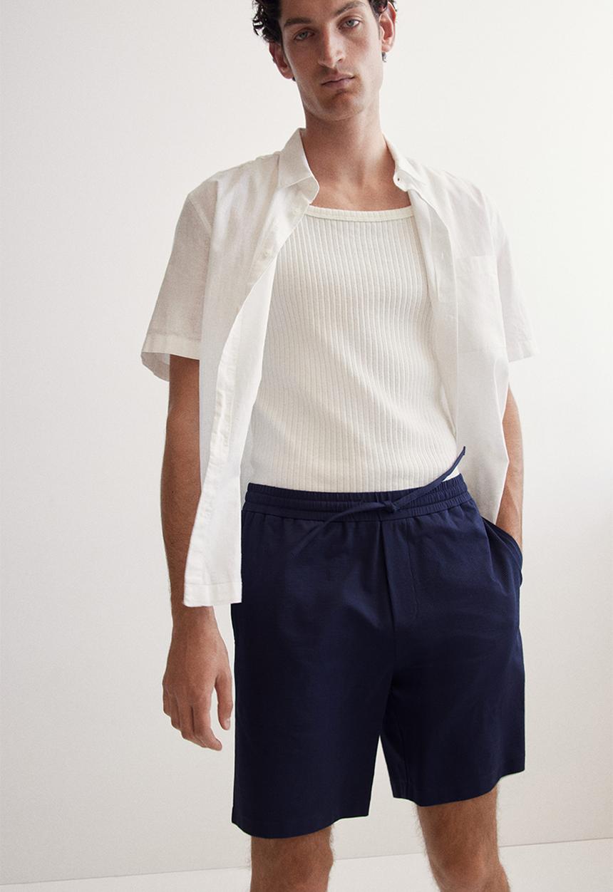H&M - Relaxed fit shorts - navy blue