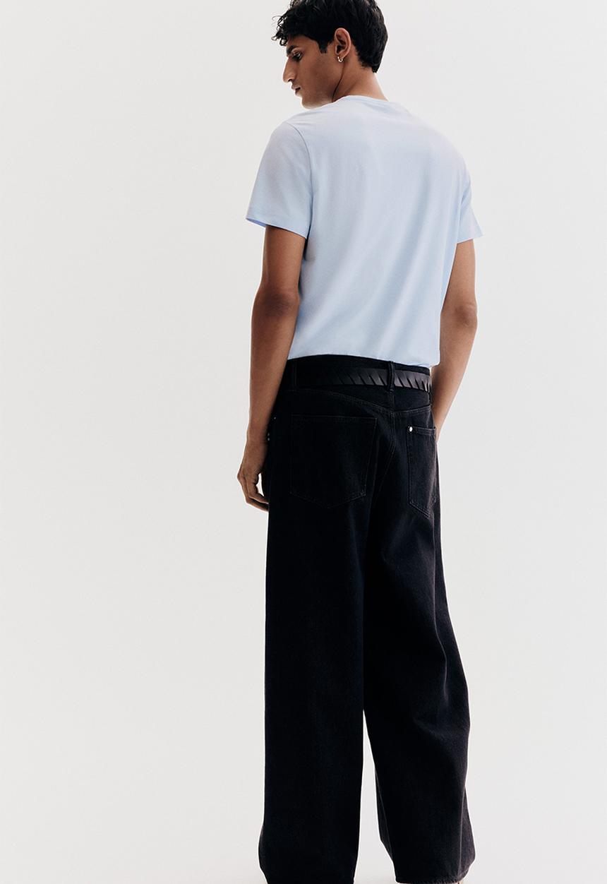 H&M - Slim fit T-shirt - light blue