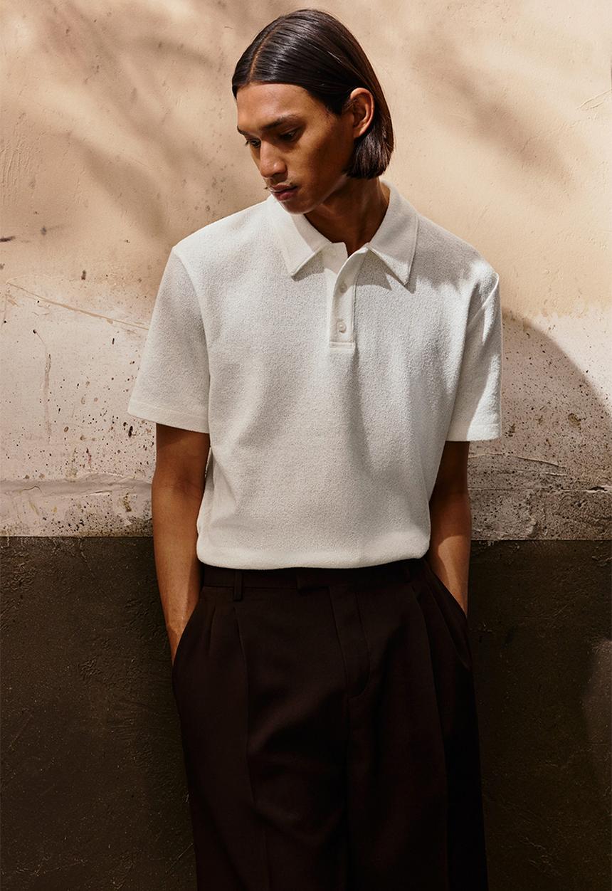 H&M - Regular fit polo shirt - white
