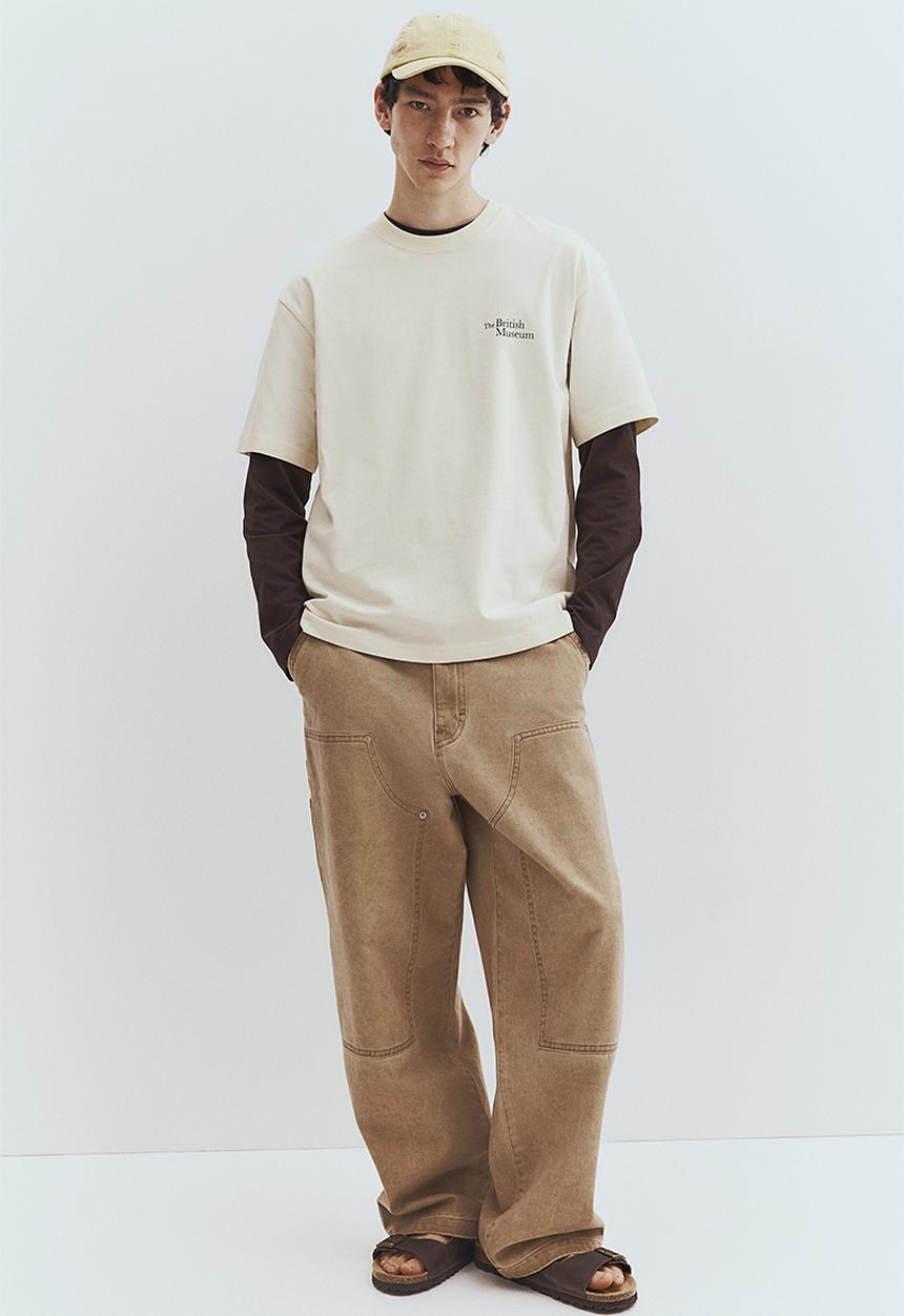 H&M - Loose fit T-shirt - cream/the british museum 