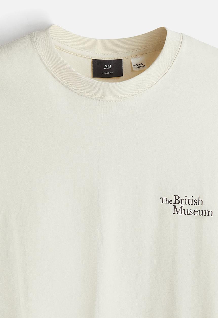 H&M - Loose fit T-shirt - cream/the british museum 