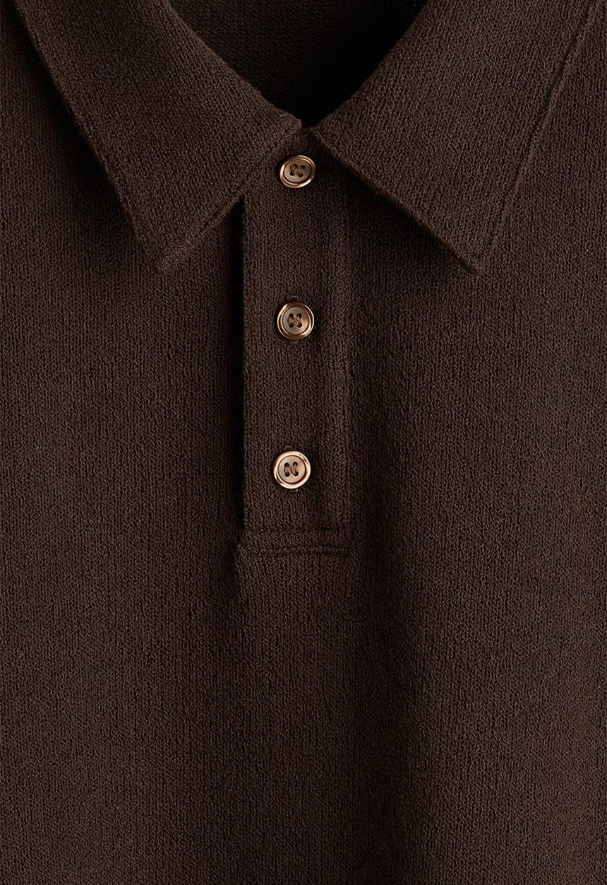 H&M - Regular fit polo shirt - dark brown