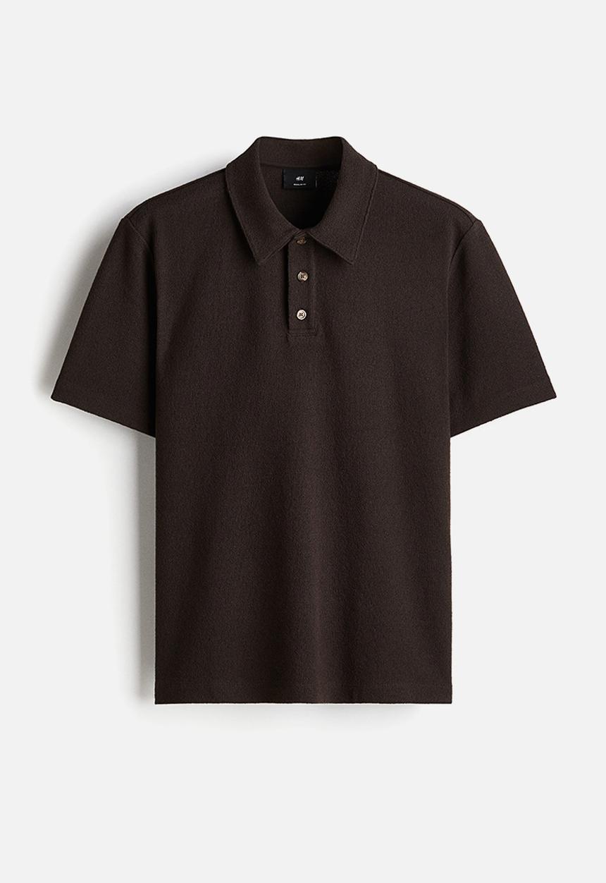 H&M - Regular fit polo shirt - dark brown