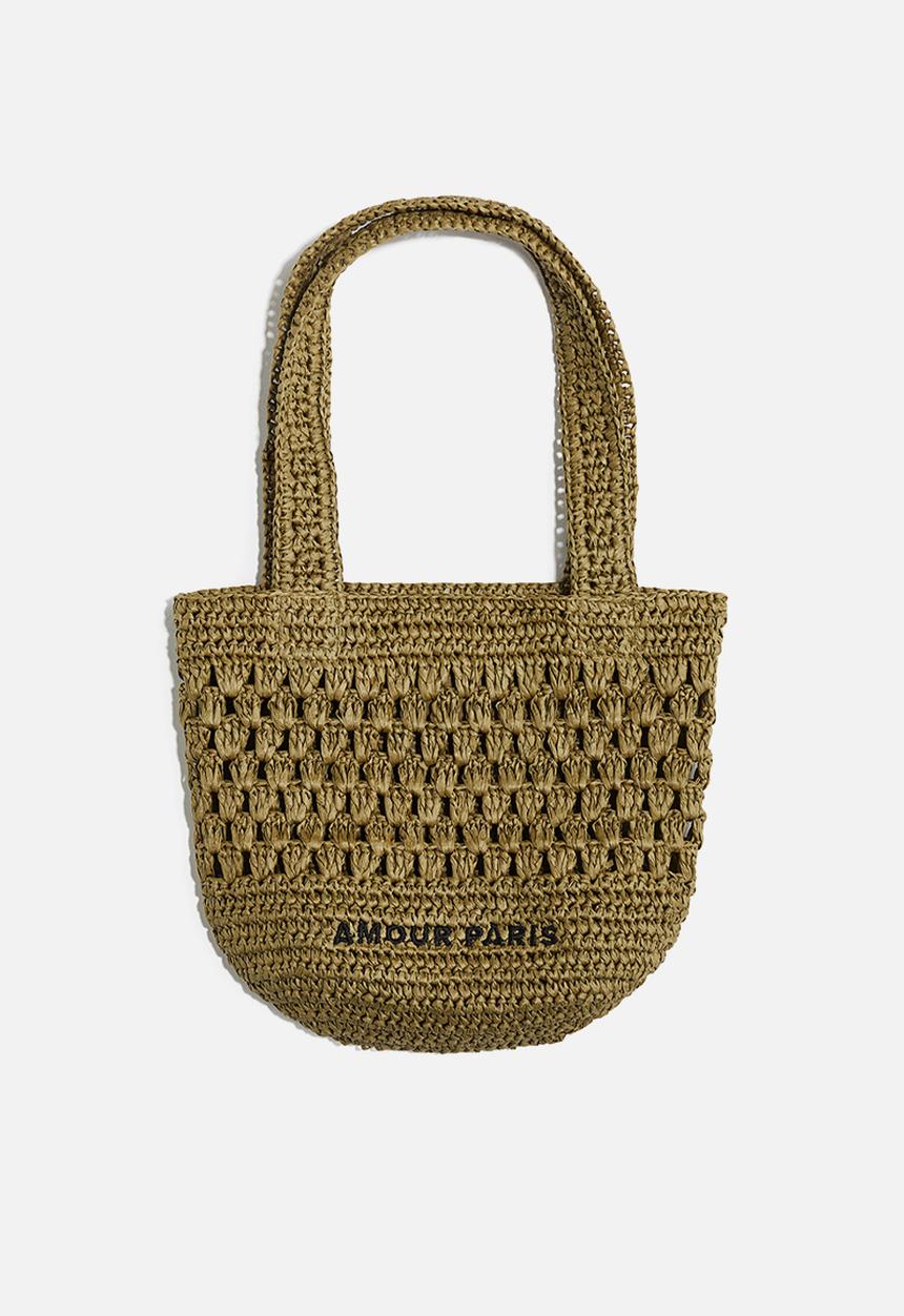 H&M - Straw tote bag - beige amour paris 