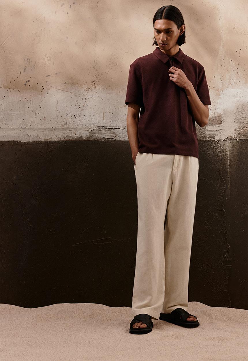 H&M - Regular fit polo shirt - burgundy
