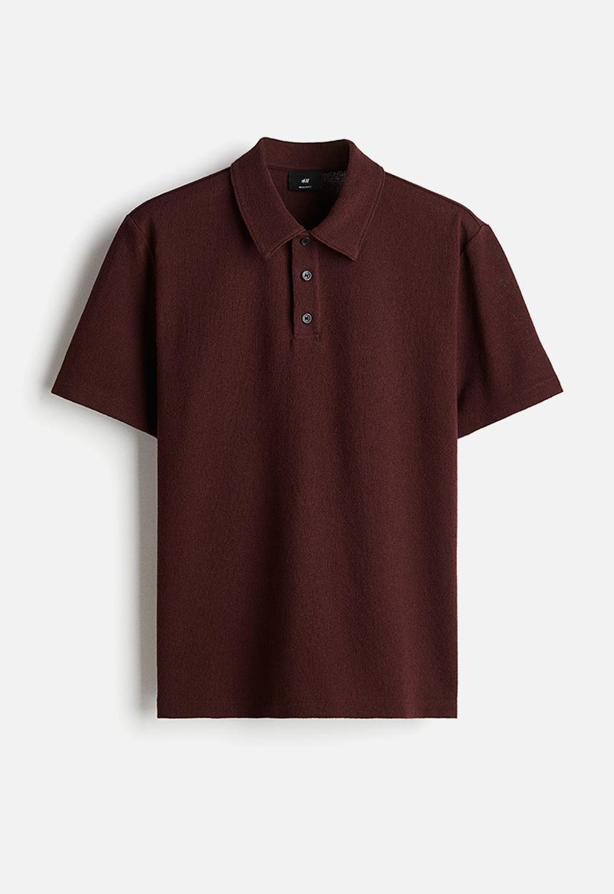 H&M - Regular fit polo shirt - burgundy