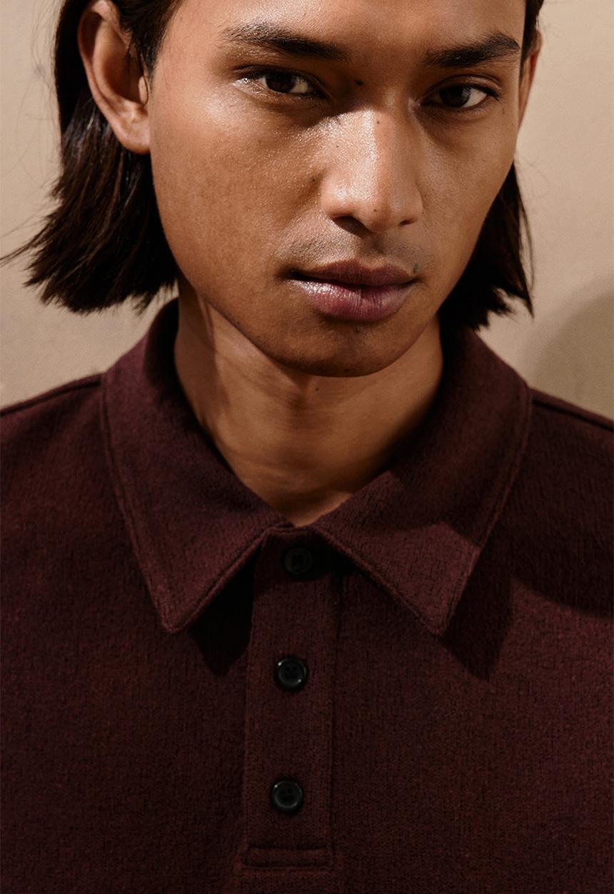 H&M - Regular fit polo shirt - burgundy