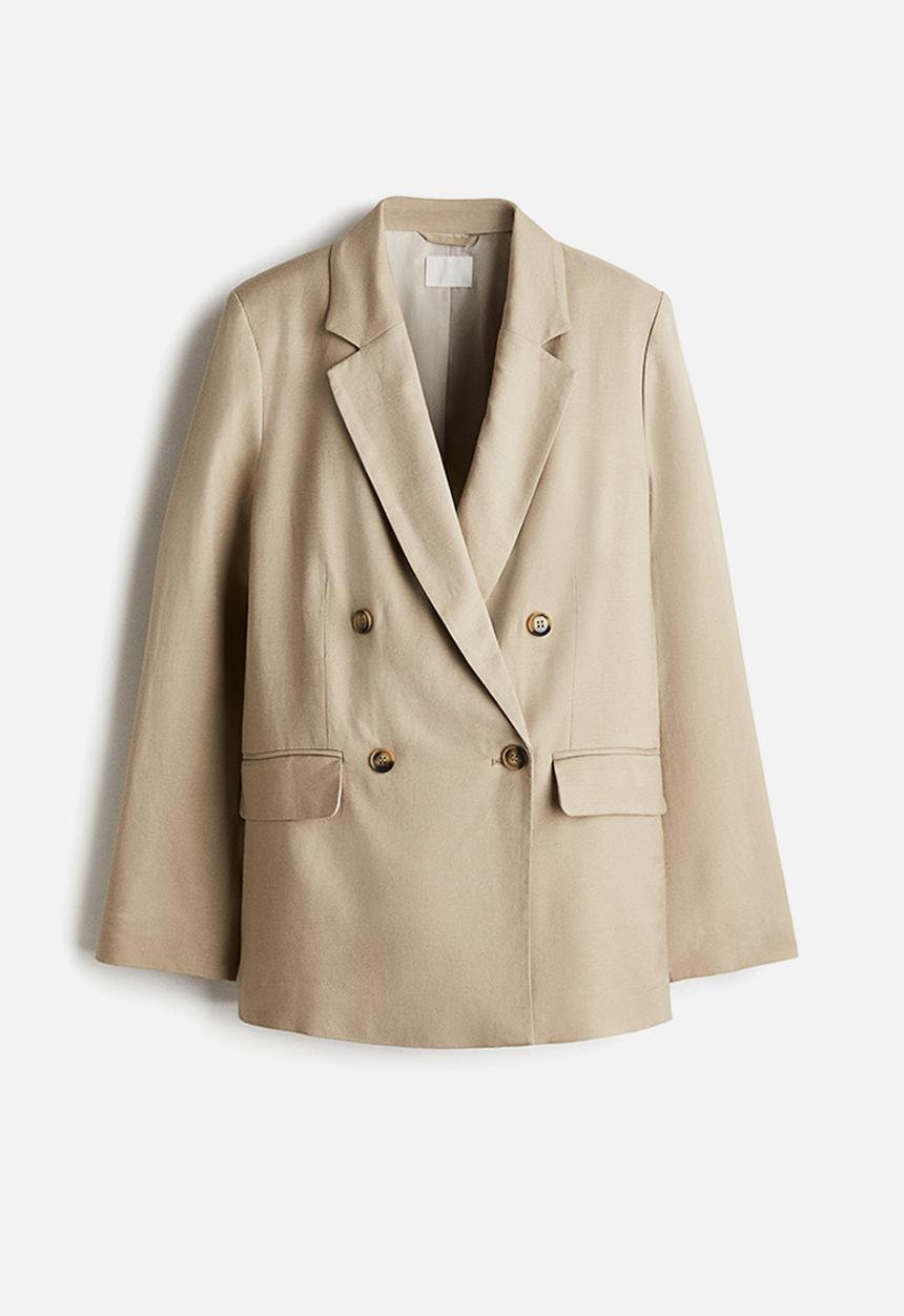 H&M - Linen-blend blazer - beige