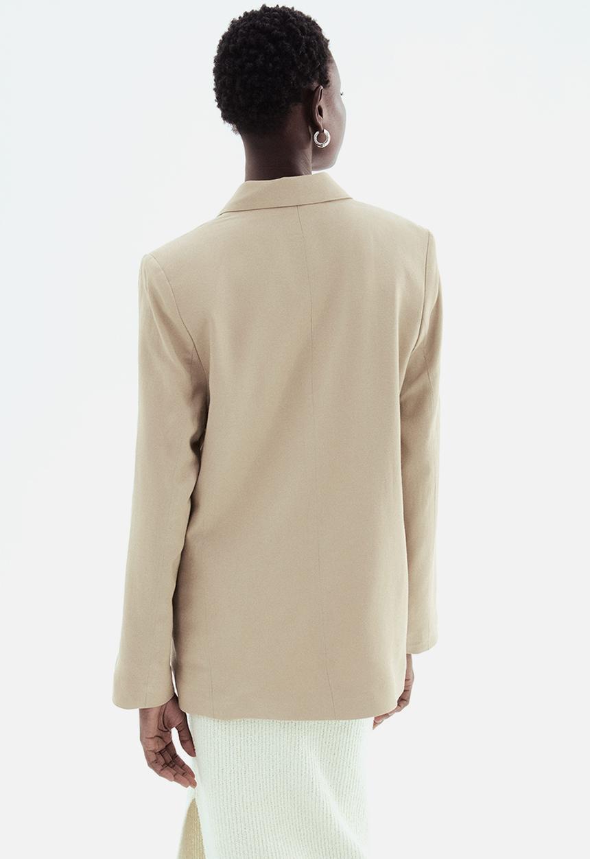 H&M - Linen-blend blazer - beige