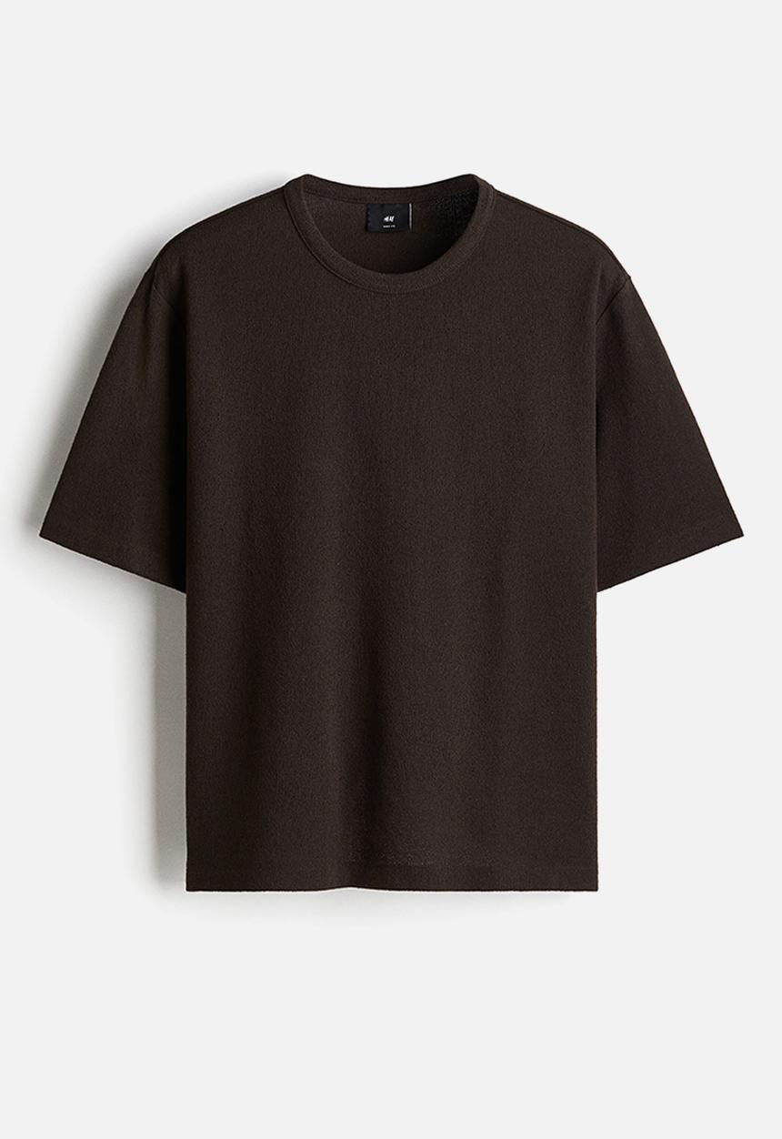 H&M - Loose fit t-shirt - dark brown 