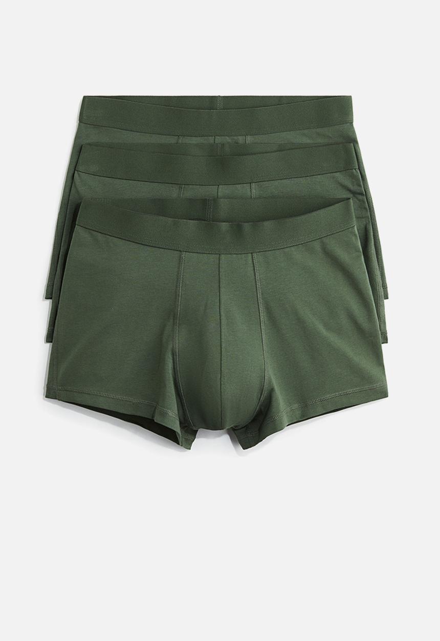 H&M - 3-Pack short trunks with lycra® - green