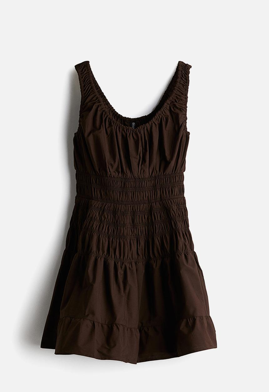 H&M - Smocked dress - dark brown