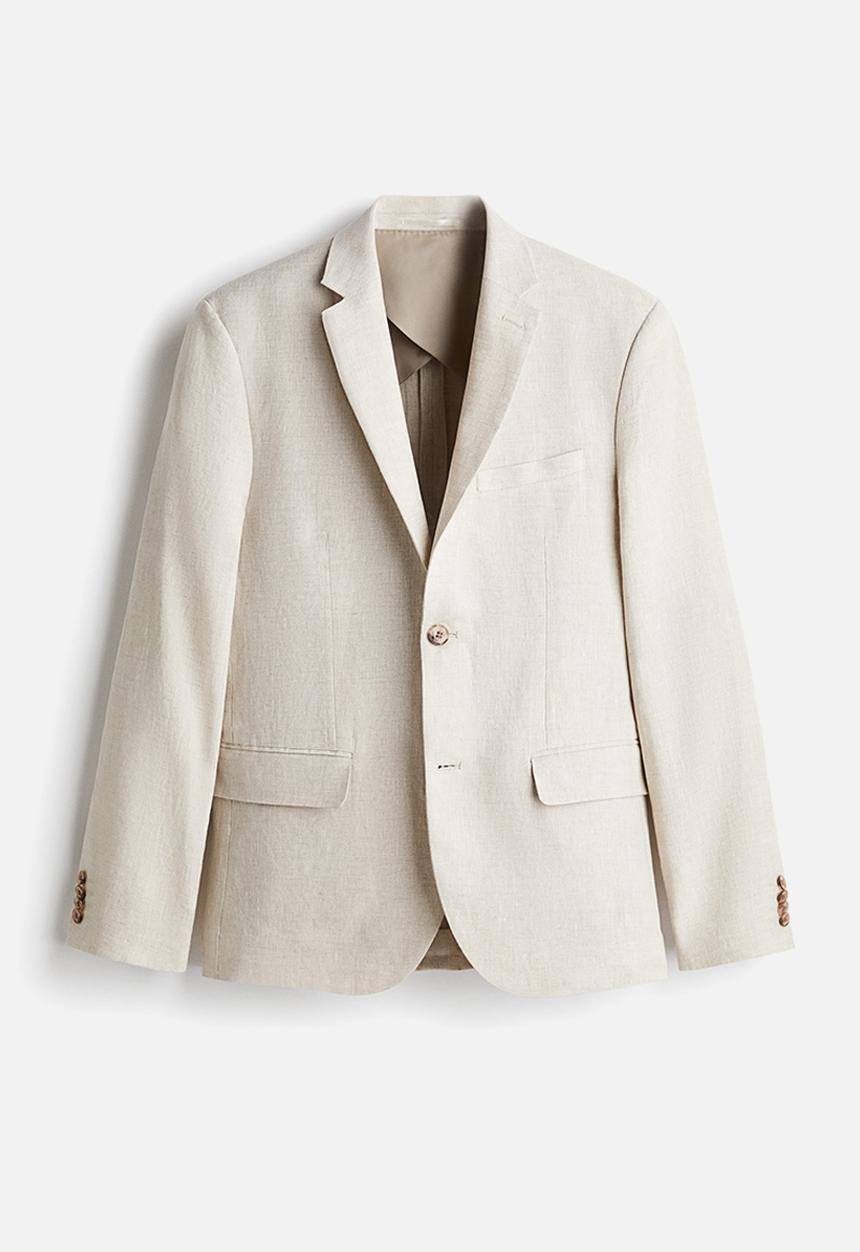 H&M - Slim fit linen jacket - light beige
