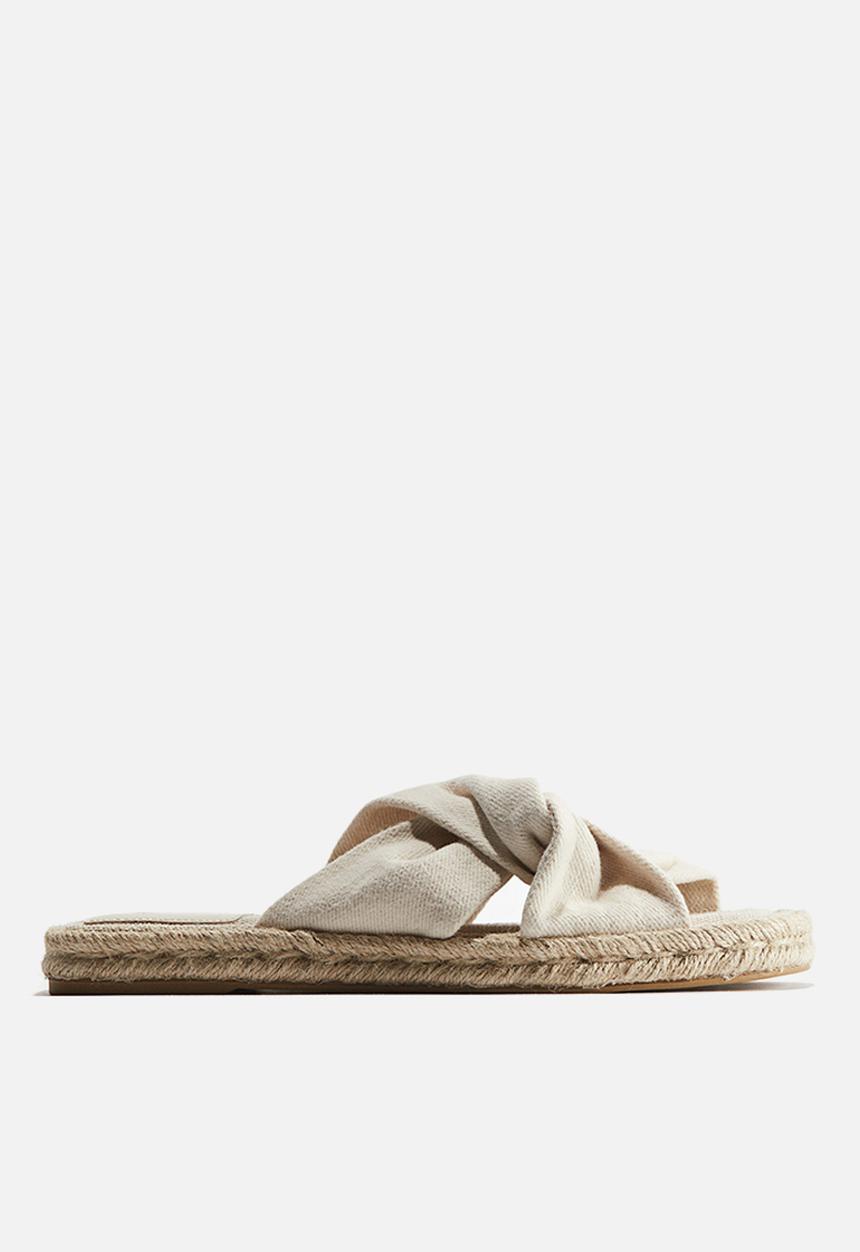 H&M - Twist-detail espadrille sandals - light beige