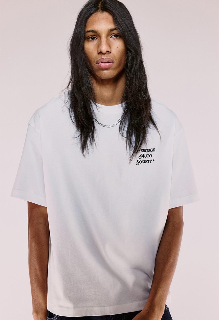 H&M - Loose fit printed T-shirt - white/heritage