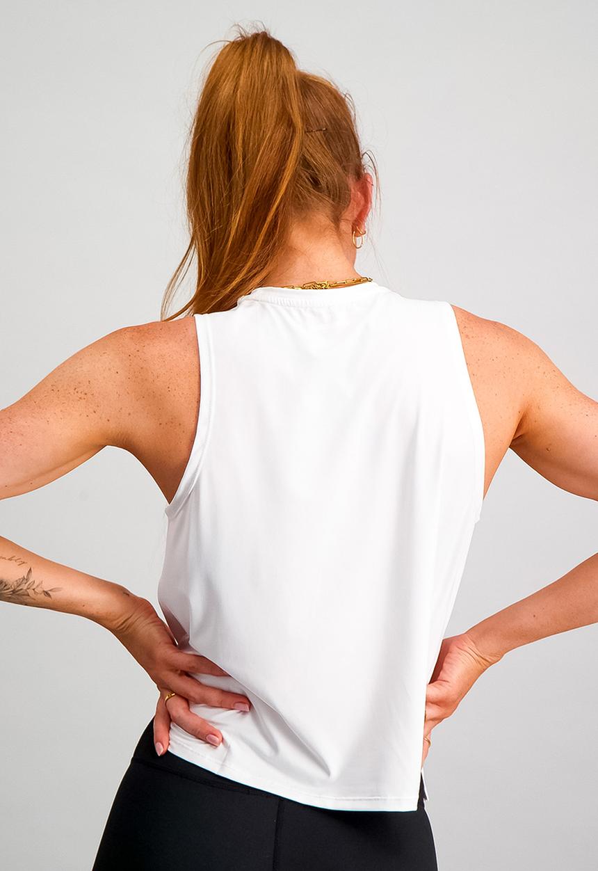 Burnt  - Essential Madison Tank - White