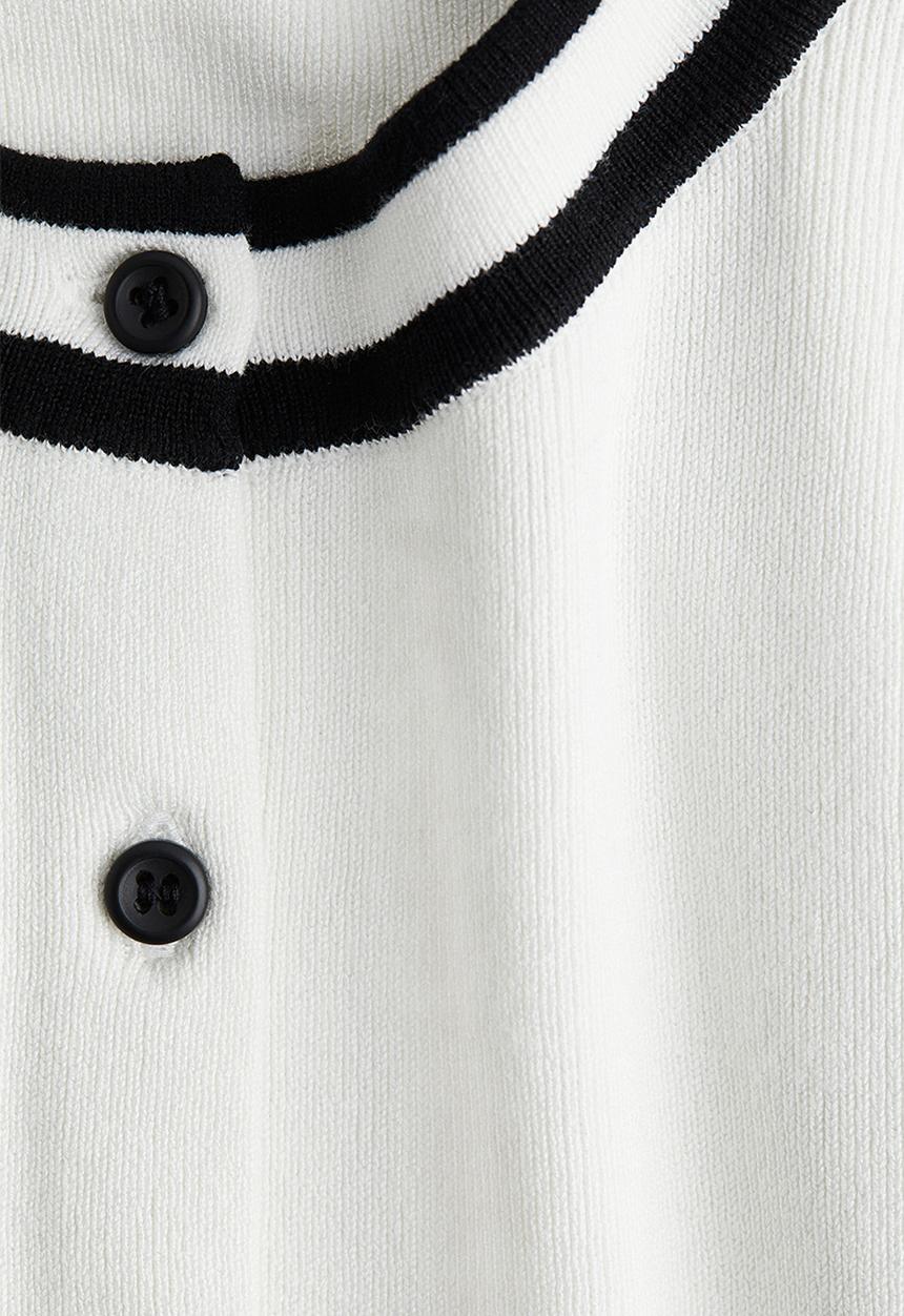 H&M - Button-front sweater vest - white