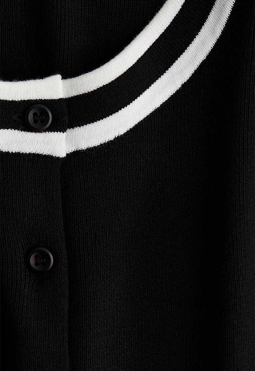 H&M - Button-front sweater vest - black