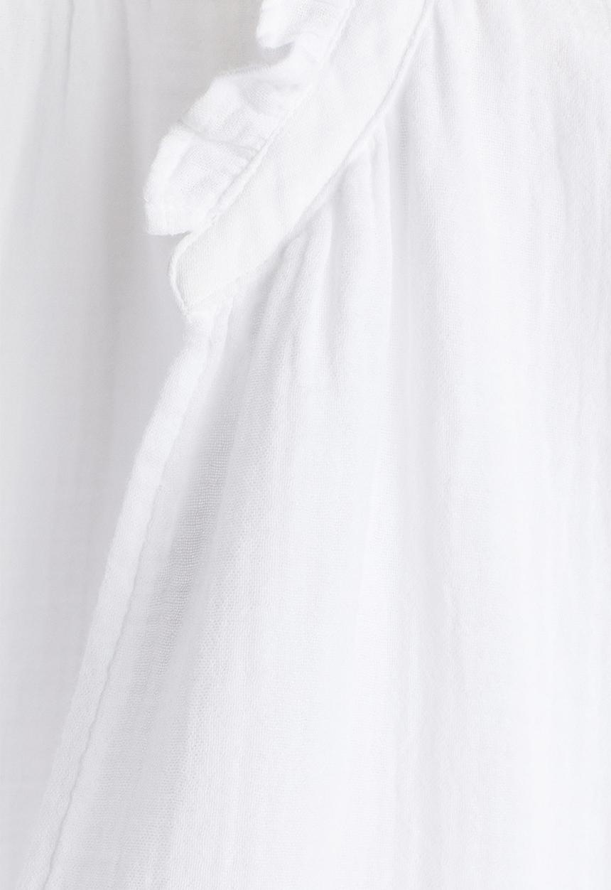 H&M - Cotton muslin blouse - white