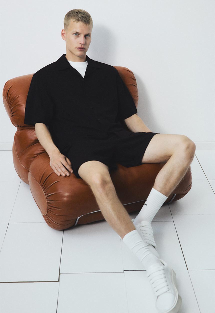 H&M - Loose fit resort shirt - black
