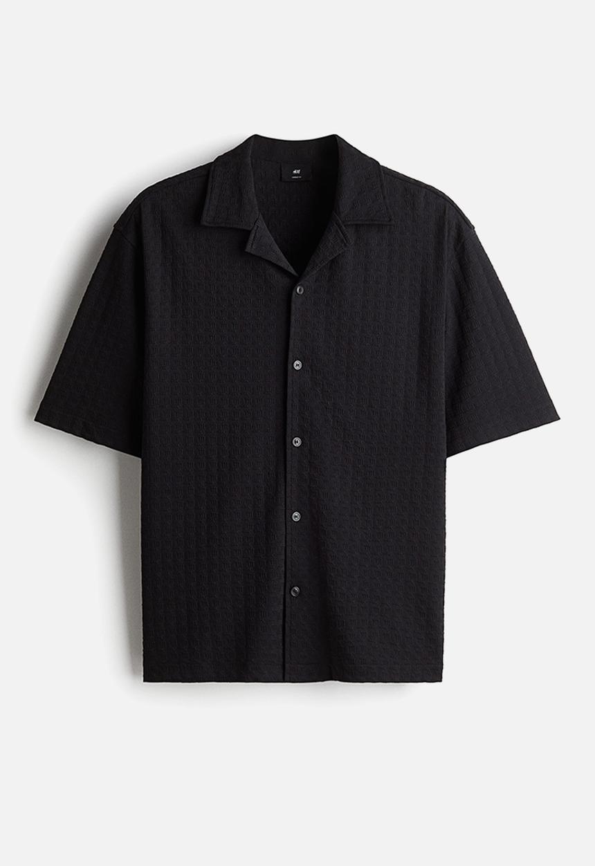 H&M - Loose fit resort shirt - black