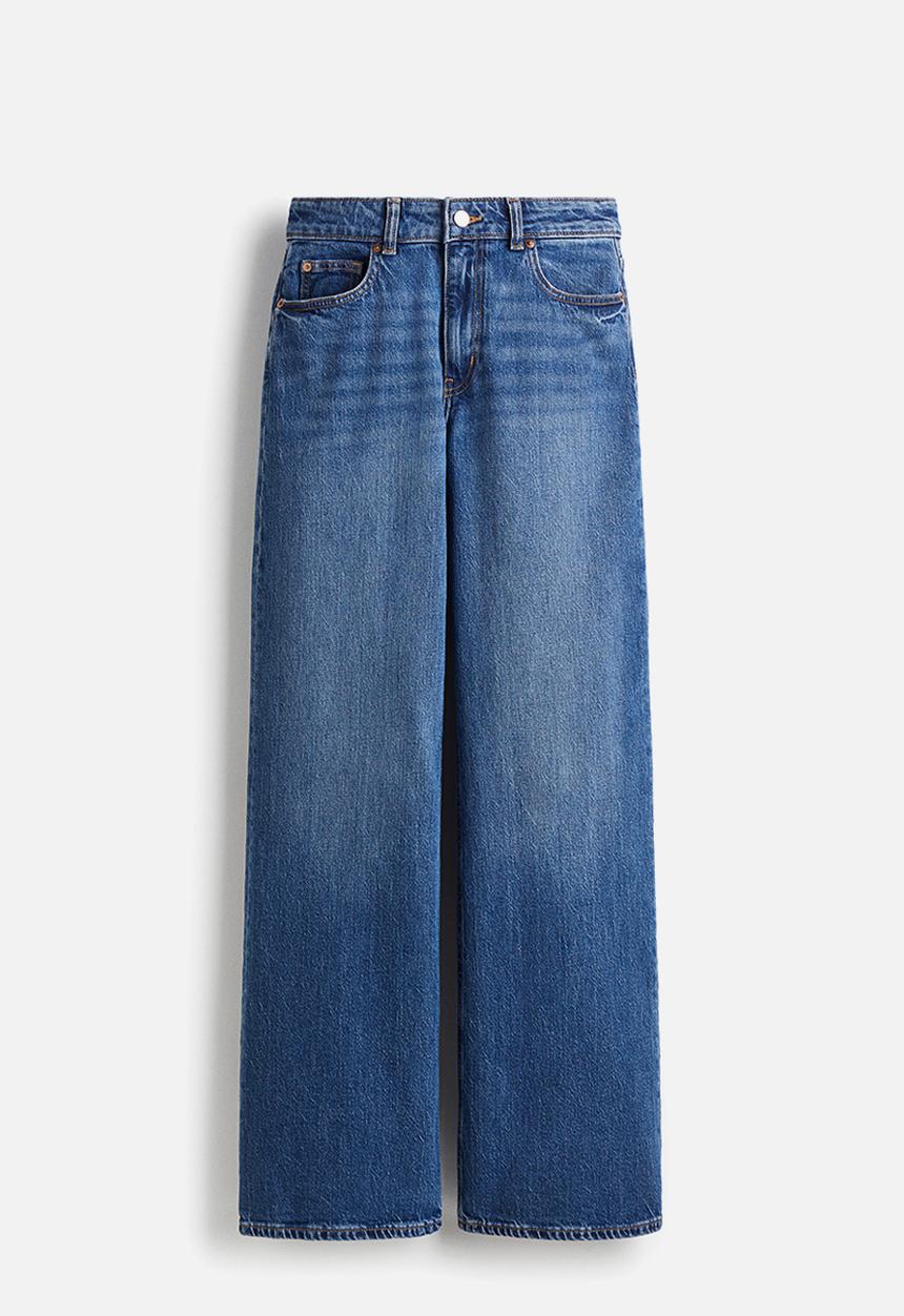 H&M - Wide high jeans - denim blue