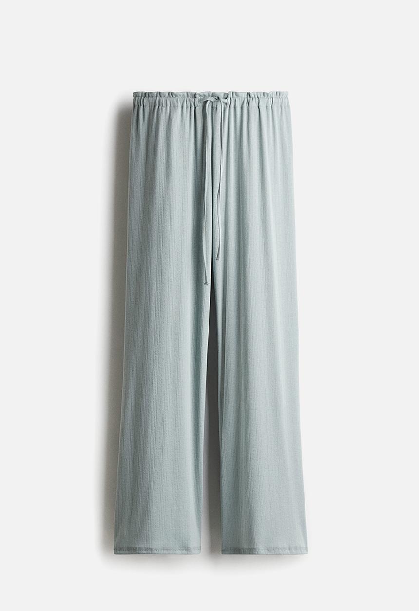 H&M - Pointelle pyjama bottoms - light dusty turquoise