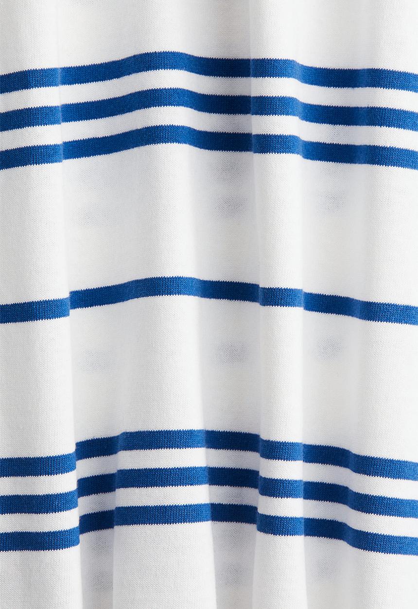 H&M - Cropped t-shirt - white & blue striped