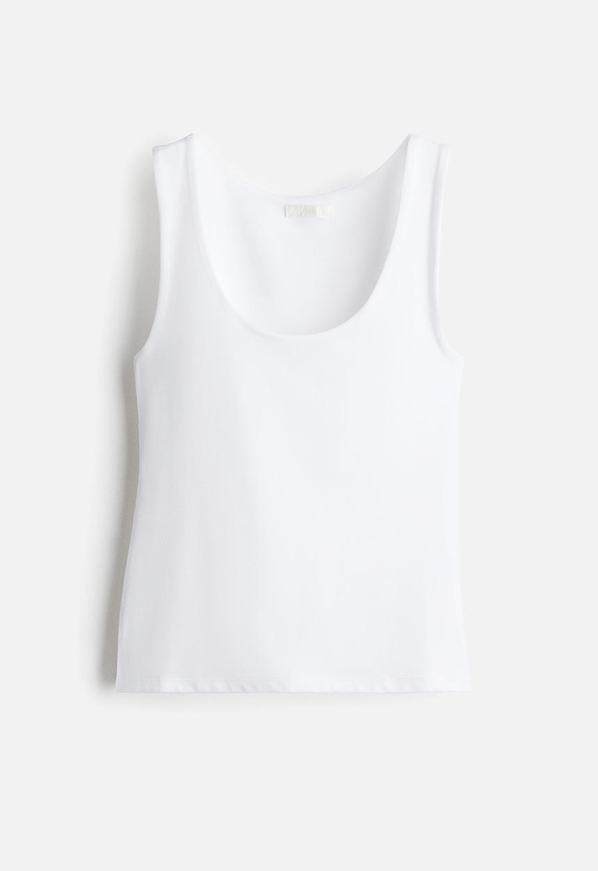 H&M - Microfibre vest top - white