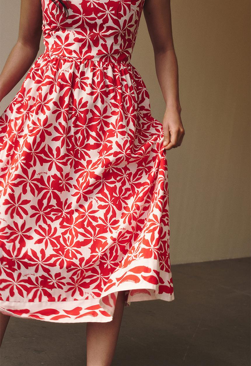 H&M - Strappy dress - white & red floral