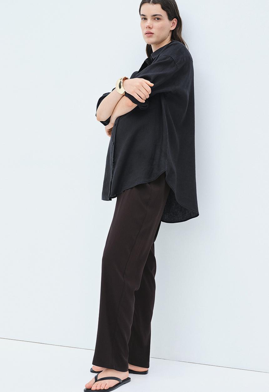 H&M - Mama before & after drawstring trousers - black