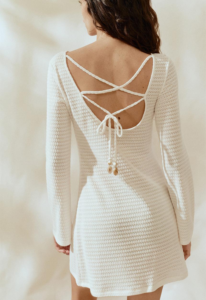 H&M - Tie-back beach dress - white