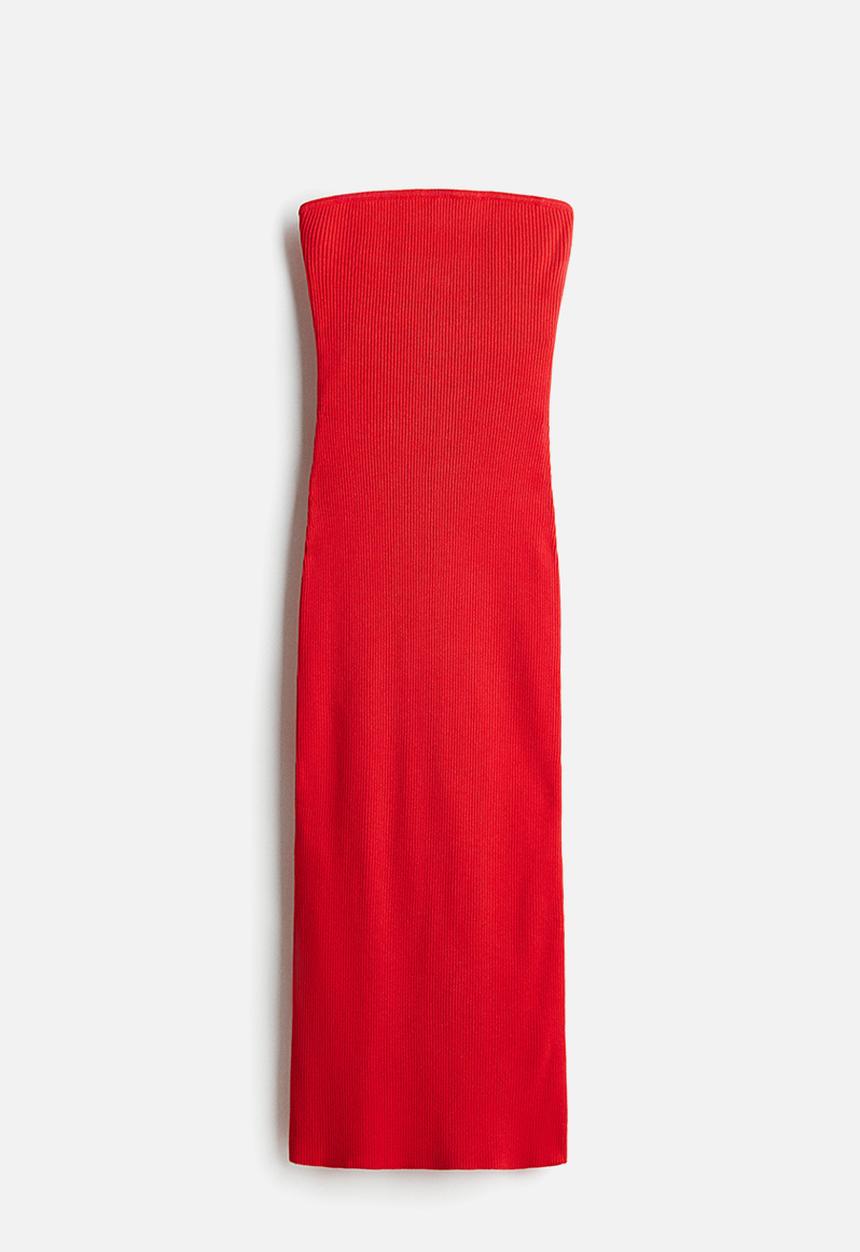 H&M - Ribbed tube dress - bright red