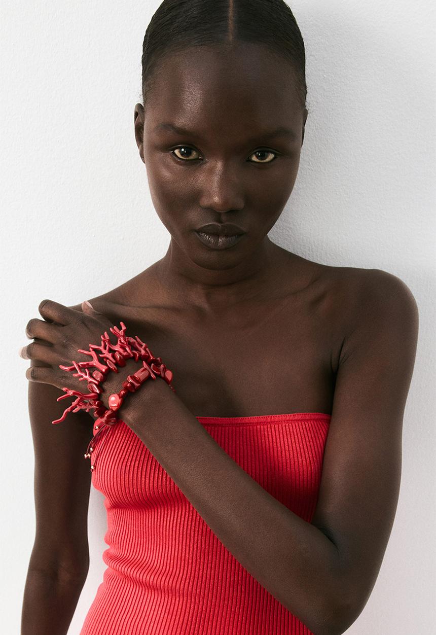 H&M - Ribbed tube dress - bright red