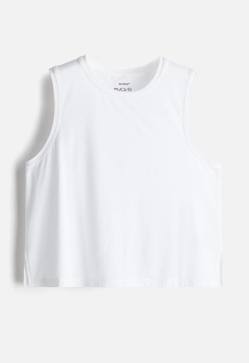 H&M - Boxy-style sports vest top with drymove™ - white