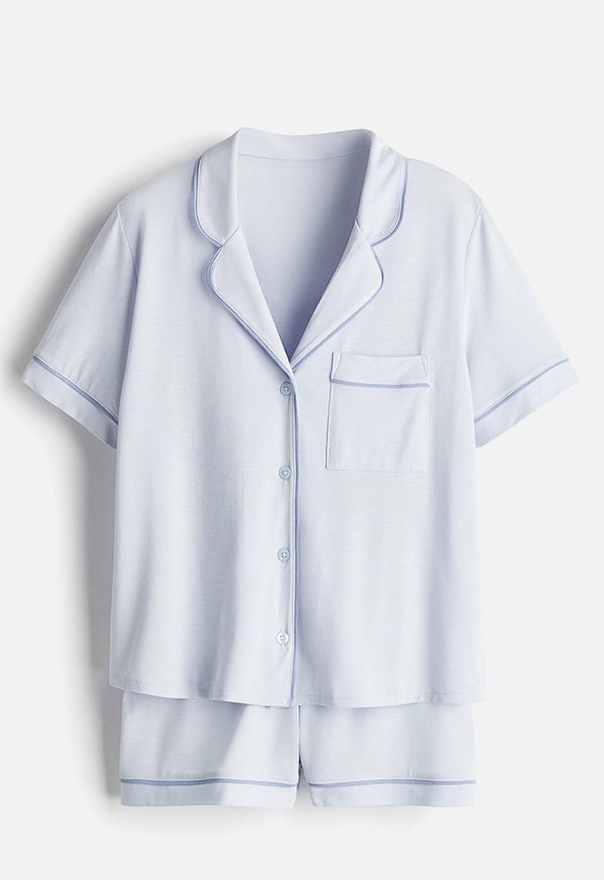 H&M - Pyjama shirt and shorts - light blue