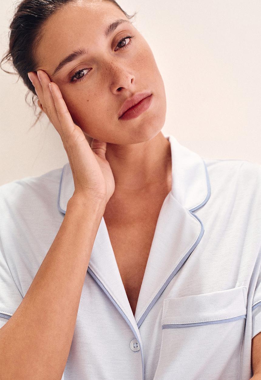 H&M - Pyjama shirt and shorts - light blue