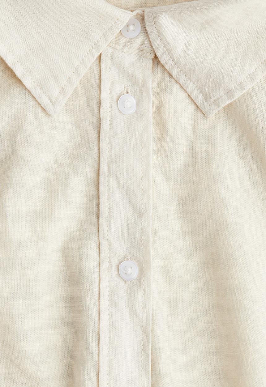 H&M - Linen-blend shirt - cream