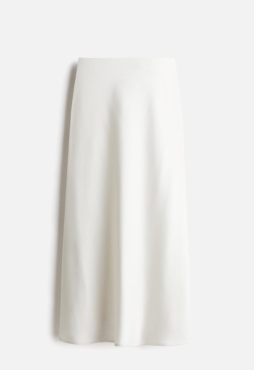 H&M - Midi skirt - white