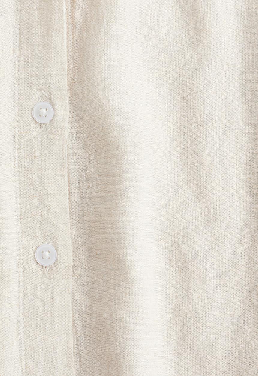 H&M - Linen-blend shirt - light beige 