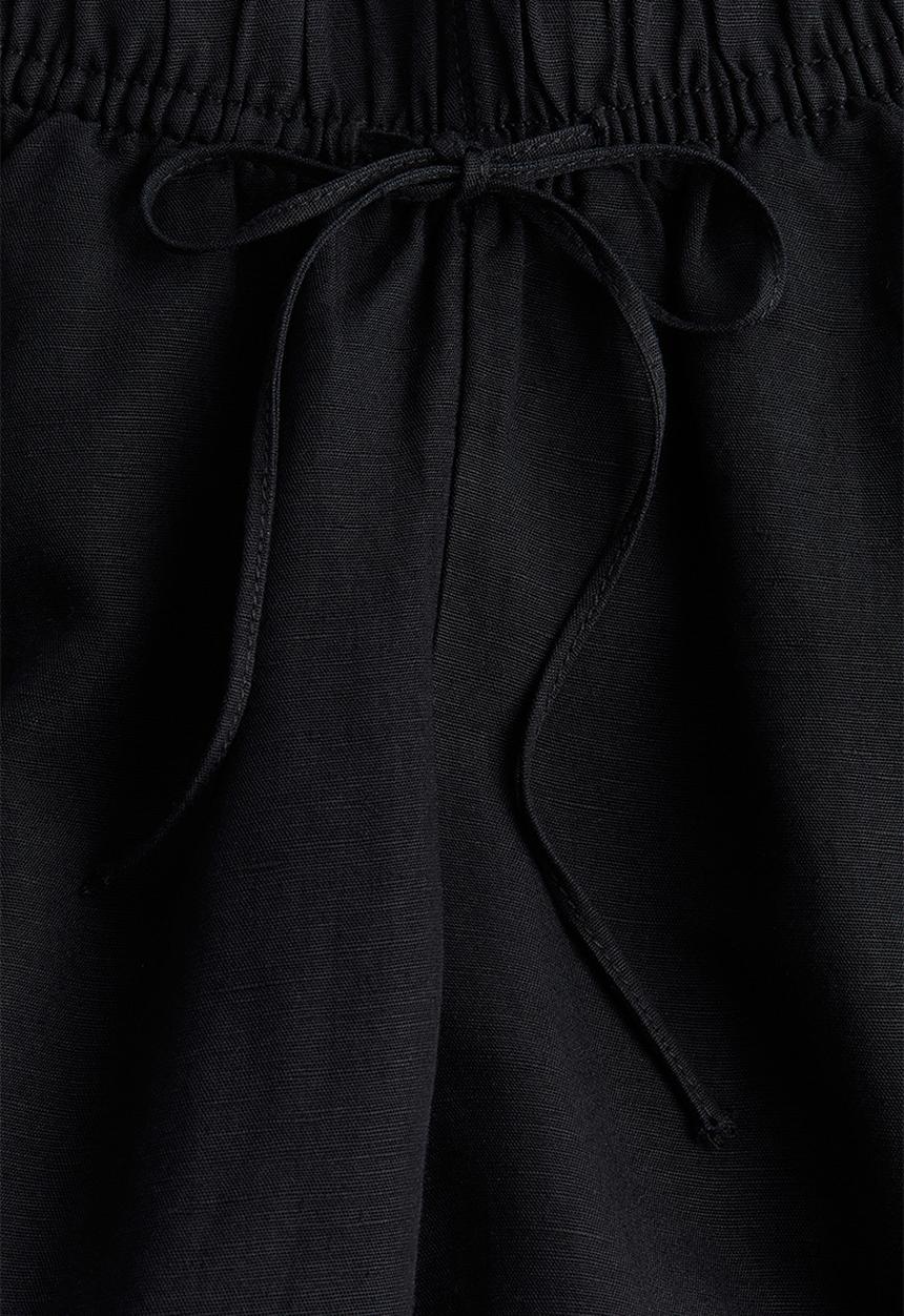 H&M - Mama before & after linen-blend trousers - black