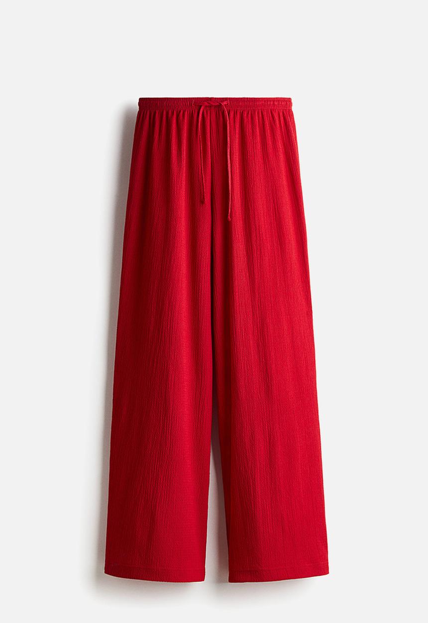 H&M - Wide pull-on trousers - red