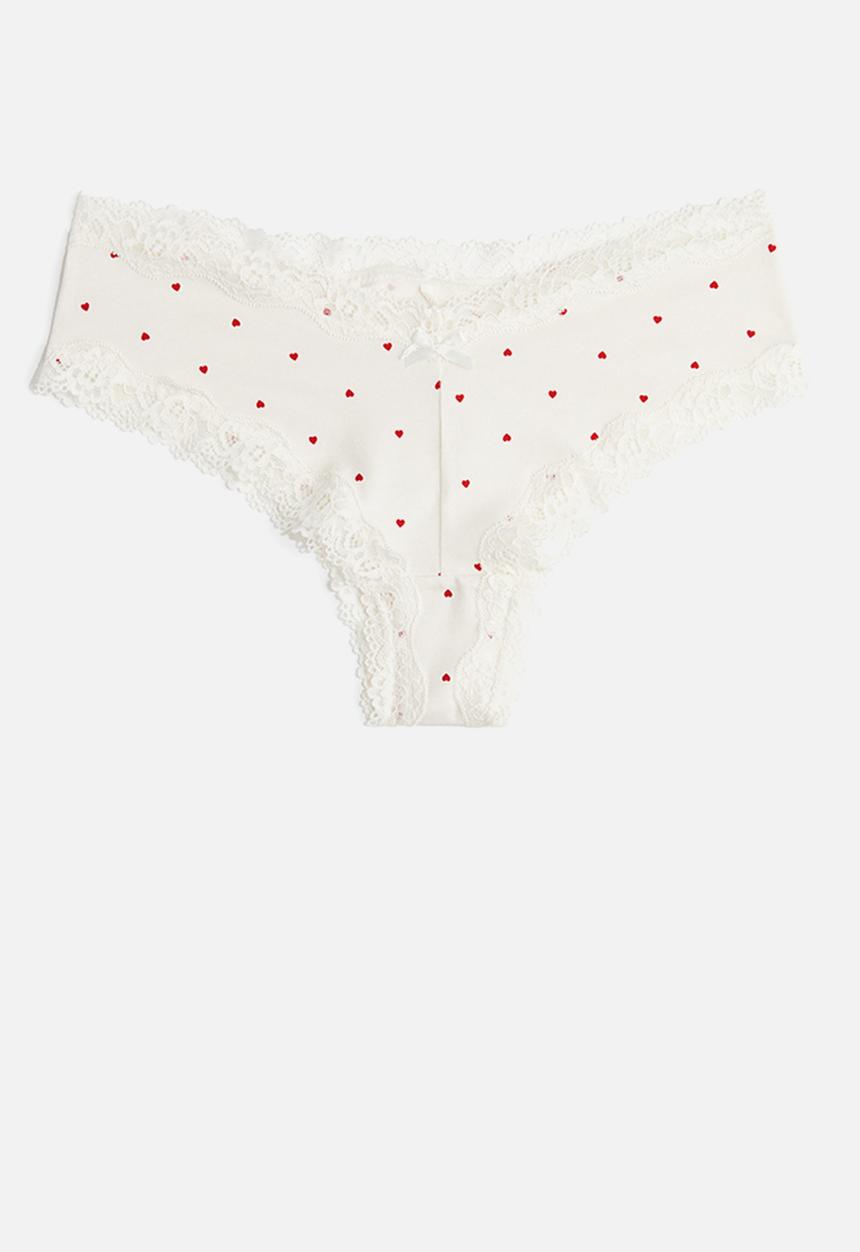 H&M - 3-Pack cotton and lace hipster briefs - multi