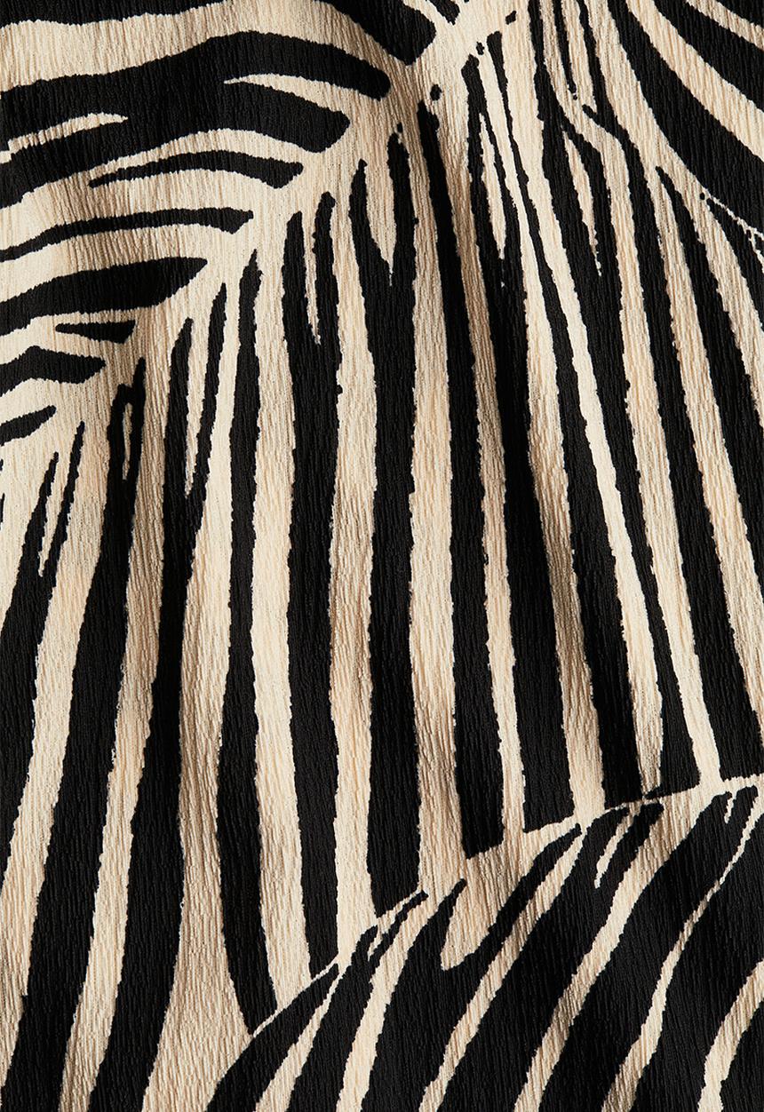H&M - Waisted maxi dress - black patterned