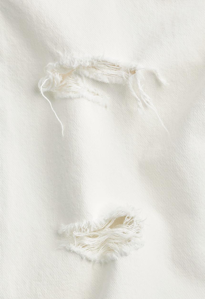 H&M - Baggy denim shorts - white