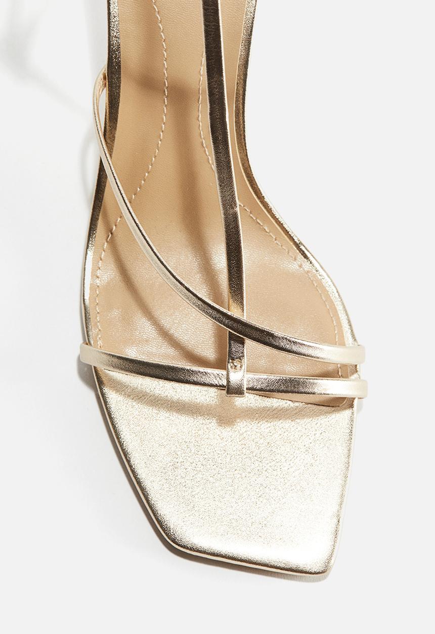 H&M - Heeled strappy sandals - gold