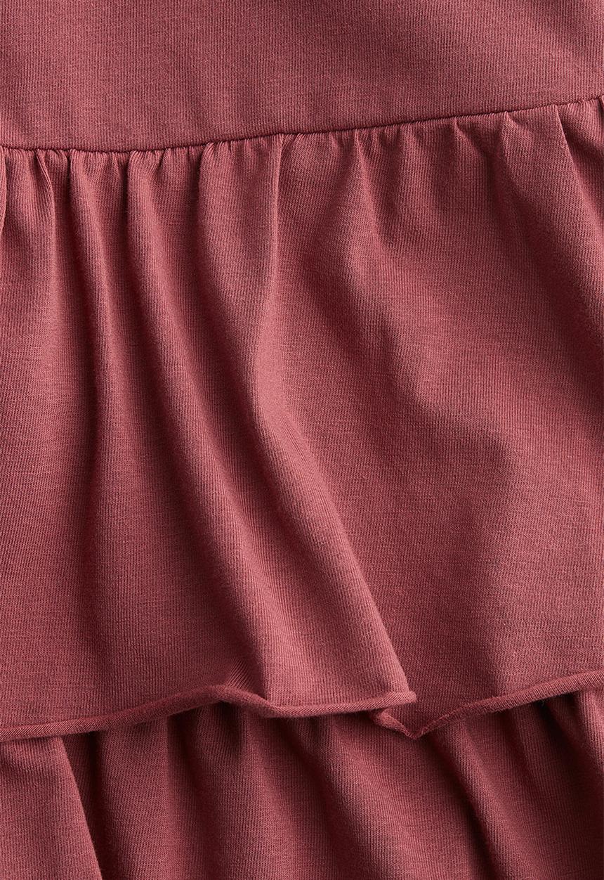 H&M - Tiered jersey mini skirt - dusty pink